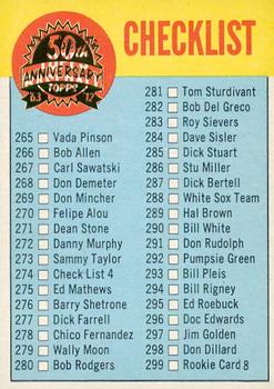 2012 Topps Heritage - 50th Anniversary Buybacks #274 4th Series Checklist 265-352 Front