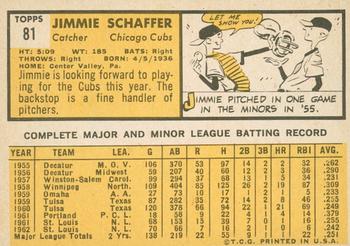 2012 Topps Heritage - 50th Anniversary Buybacks #81 Jimmmie Schaffer Back