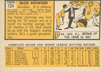 2012 Topps Heritage - 50th Anniversary Buybacks #124 Dick Howser Back