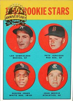 2012 Topps Heritage - 50th Anniversary Buybacks #253 1963 Rookie Stars (Len Gabrielson / Pete Jernigan / Deacon Jones / John Wojcik) Front