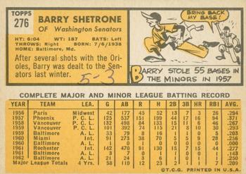 2012 Topps Heritage - 50th Anniversary Buybacks #276 Barry Shetrone Back