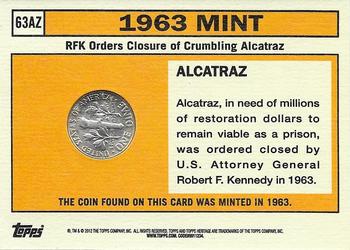 2012 Topps Heritage - 63 Mint #63AZ Alcatraz Back