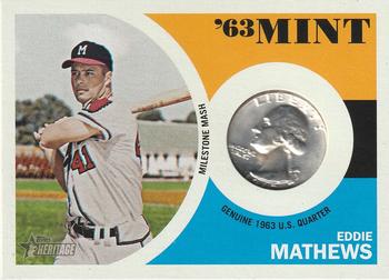2012 Topps Heritage - 63 Mint #63EM Eddie Mathews Front