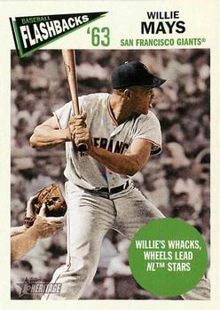 2012 Topps Heritage - Baseball Flashbacks #BF-WM Willie Mays Front