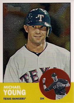 2012 Topps Heritage - Chrome #HP11 Michael Young Front