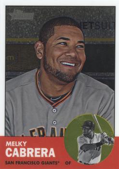 2012 Topps Heritage - Chrome #HP22 Melky Cabrera Front