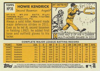 2012 Topps Heritage - Chrome #HP36 Howie Kendrick Back