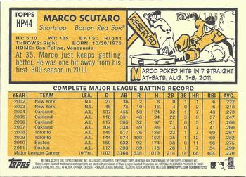2012 Topps Heritage - Chrome #HP44 Marco Scutaro Back