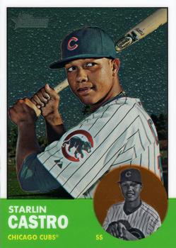 2012 Topps Heritage - Chrome #HP80 Starlin Castro Front