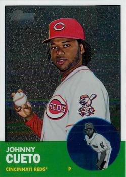 2012 Topps Heritage - Chrome #HP56 Johnny Cueto Front