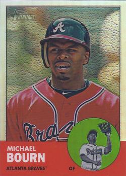 2012 Topps Heritage - Chrome Refractors #HP25 Michael Bourn Front