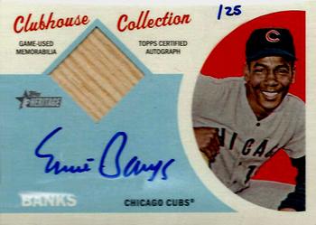 2012 Topps Heritage - Clubhouse Collection Relic Autographs #CCAR-EB Ernie Banks Front