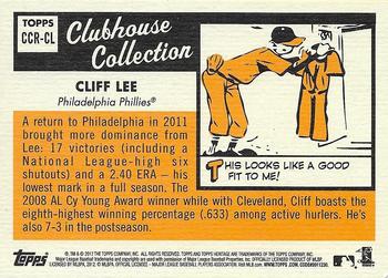 2012 Topps Heritage - Clubhouse Collection Relics #CCR-CL Cliff Lee Back