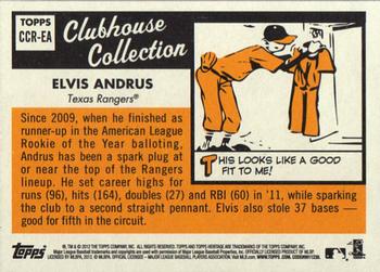 2012 Topps Heritage - Clubhouse Collection Relics #CCR-EA Elvis Andrus Back