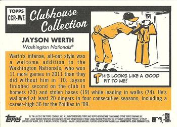 2012 Topps Heritage - Clubhouse Collection Relics #CCR-JWE Jayson Werth Back