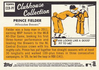 2012 Topps Heritage - Clubhouse Collection Relics #CCR-PF Prince Fielder Back