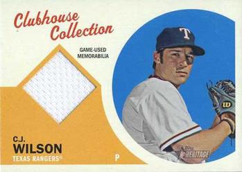 2012 Topps Heritage - Clubhouse Collection Relics #CCR-CJW C.J. Wilson Front