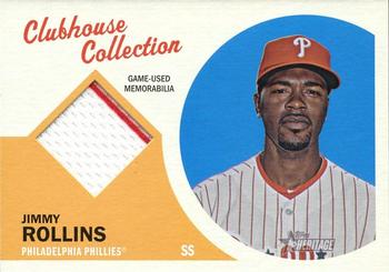 2012 Topps Heritage - Clubhouse Collection Relics #CCR-JRO Jimmy Rollins Front