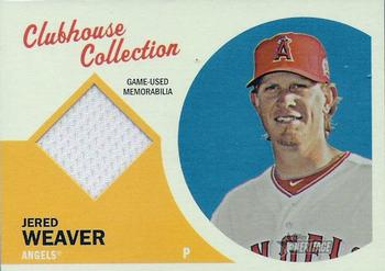 2012 Topps Heritage - Clubhouse Collection Relics #CCR-JW Jered Weaver Front