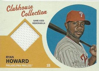 2012 Topps Heritage - Clubhouse Collection Relics #CCR-RHO Ryan Howard Front