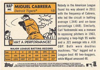 2012 Topps Heritage - New Age Performers #NAP-MC Miguel Cabrera Back