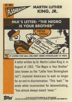 2012 Topps Heritage - News Flashbacks #NF-MKI Martin Luther King Jr. Back