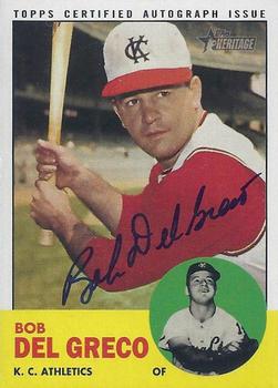 2012 Topps Heritage - Real One Autographs #ROA-BD Bobby Del Greco Front