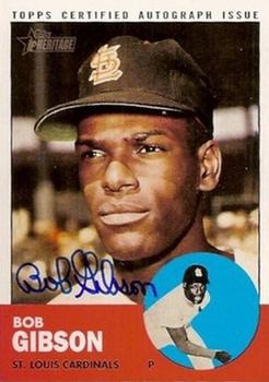 2012 Topps Heritage - Real One Autographs #ROA-BG Bob Gibson Front