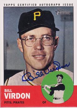 2012 Topps Heritage - Real One Autographs #ROA-BV Bill Virdon Front