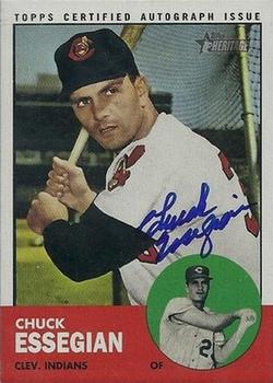 2012 Topps Heritage - Real One Autographs #ROA-CE Chuck Essegian Front