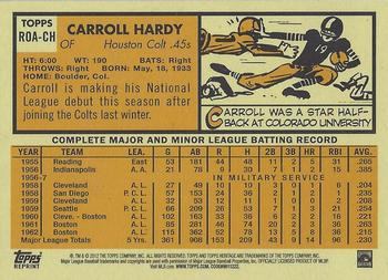 2012 Topps Heritage - Real One Autographs #ROA-CH Carroll Hardy Back