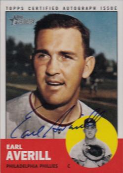 2012 Topps Heritage - Real One Autographs #ROA-EA Earl Averill Front