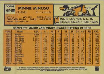 2012 Topps Heritage - Real One Autographs #ROA-MM Minnie Minoso Back