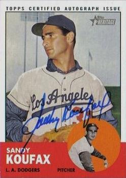 2012 Topps Heritage - Real One Autographs #ROA-SK Sandy Koufax Front