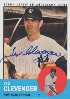 2012 Topps Heritage - Real One Autographs #ROA-TC Tex Clevenger Front