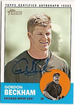 2012 Topps Heritage - Real One Autographs #ROA-GB Gordon Beckham Front