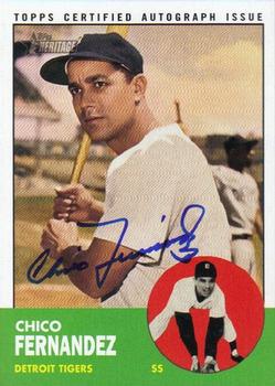 2012 Topps Heritage - Real One Autographs #ROA-CF Chico Fernandez Front
