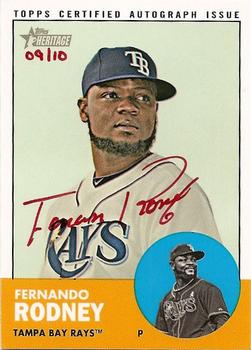 2012 Topps Heritage - Real One Autographs Red Ink #ROA-FR Fernando Rodney Front
