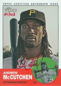2012 Topps Heritage - Real One Autographs Red Ink #ROA-AM Andrew McCutchen Front