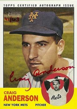 2012 Topps Heritage - Real One Autographs Red Ink #ROA-CA Craig Anderson Front