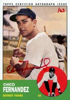 2012 Topps Heritage - Real One Autographs Red Ink #ROA-CF Chico Fernandez Front
