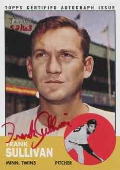 2012 Topps Heritage - Real One Autographs Red Ink #ROA-FS Frank Sullivan Front