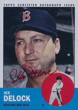 2012 Topps Heritage - Real One Autographs Red Ink #ROA-ID Ike Delock Front