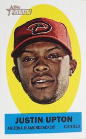 2012 Topps Heritage - Stick-Ons #26 Justin Upton Front