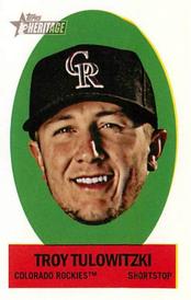 2012 Topps Heritage - Stick-Ons #33 Troy Tulowitzki Front