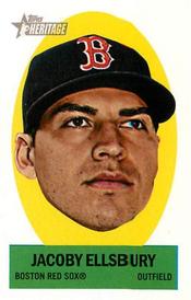 2012 Topps Heritage - Stick-Ons #9 Jacoby Ellsbury Front