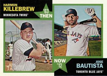 2012 Topps Heritage - Then and Now #TN-KB Harmon Killebrew / Jose Bautista Front