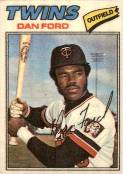 1977 Topps Cloth Stickers #16 Dan Ford Front