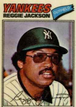 1977 Topps Cloth Stickers #22 Reggie Jackson Front