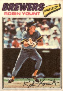 1977 Topps Cloth Stickers #54 Robin Yount Front